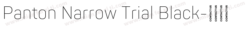 Panton Narrow Trial Black字体转换